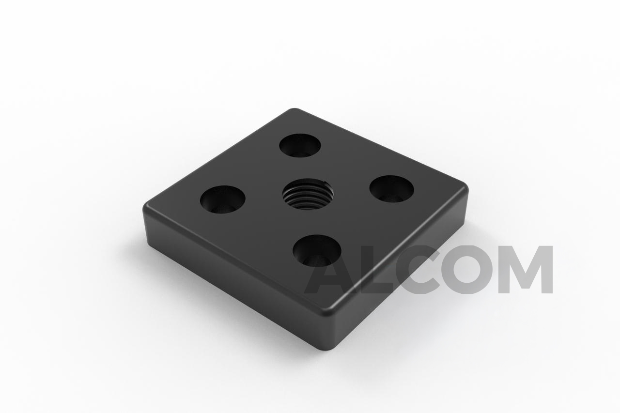 Fußplatte 8 80x80 M20 schwarz image 1