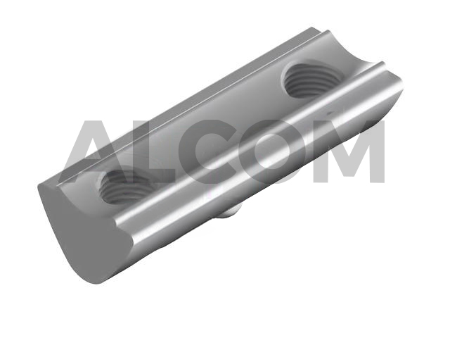 Nutenstein 6 mit Steg 2x M5x28mm verzinkt image 1